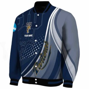 customized fiu panthers wave patterns blue jacket best selling