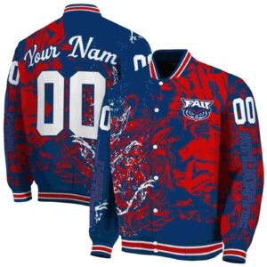 customized florida atlantic owls fishing art blue jacket fashion forward