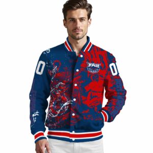 customized florida atlantic owls fishing art blue jacket high quality