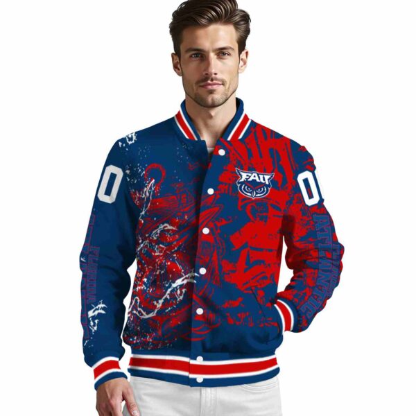 customized florida atlantic owls fishing art blue jacket high quality