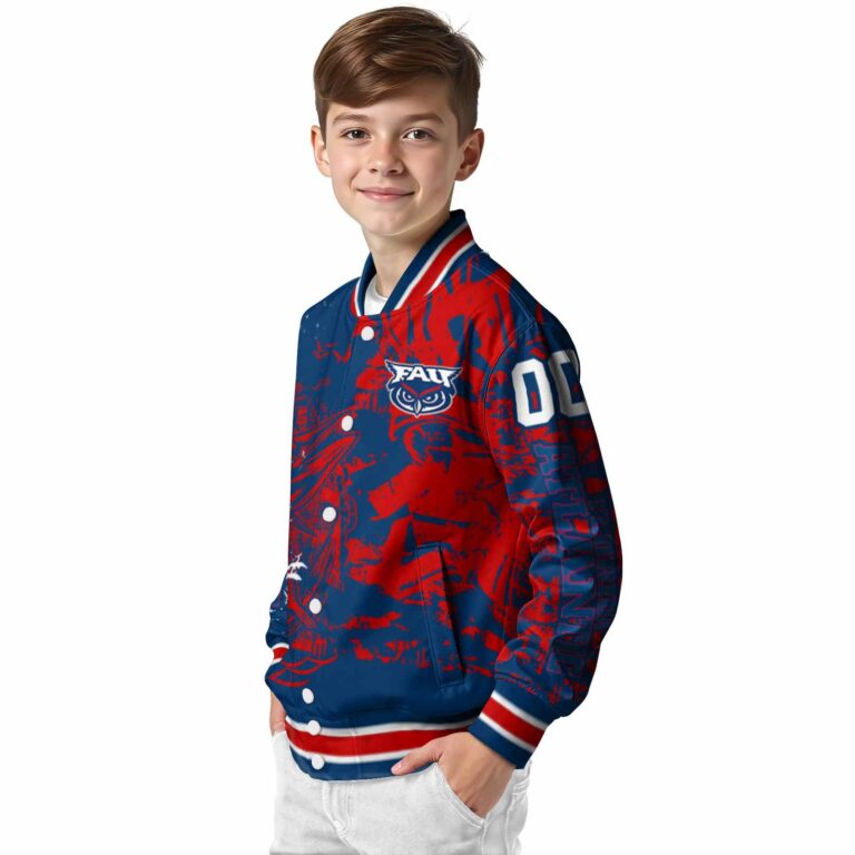 customized florida atlantic owls fishing art blue jacket trendy