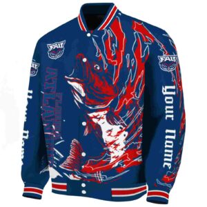 customized florida atlantic owls fishing passion blue white jacket best selling