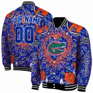 customized florida gators heart explosion blue jacket fashion forward