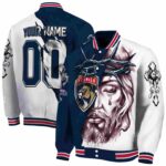 customized florida panthers jesus tears red white jacket best selling