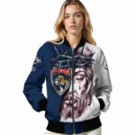 customized florida panthers jesus tears red white jacket best selling