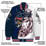 customized florida panthers jesus tears red white jacket best selling