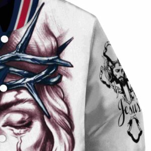 customized florida panthers jesus tears red white jacket premium grade