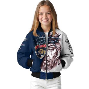 customized florida panthers jesus tears red white jacket top rated