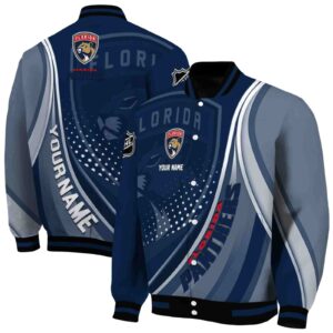customized florida panthers wave patterns red jacket fashion forward