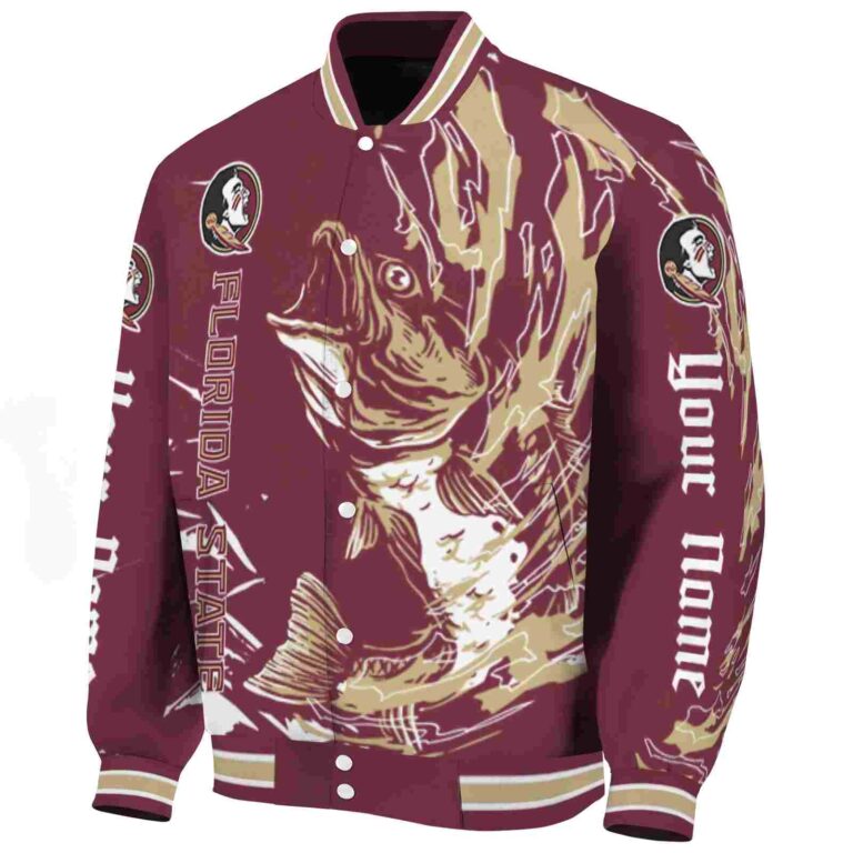 customized florida state seminoles fishing passion garnet white jacket best selling