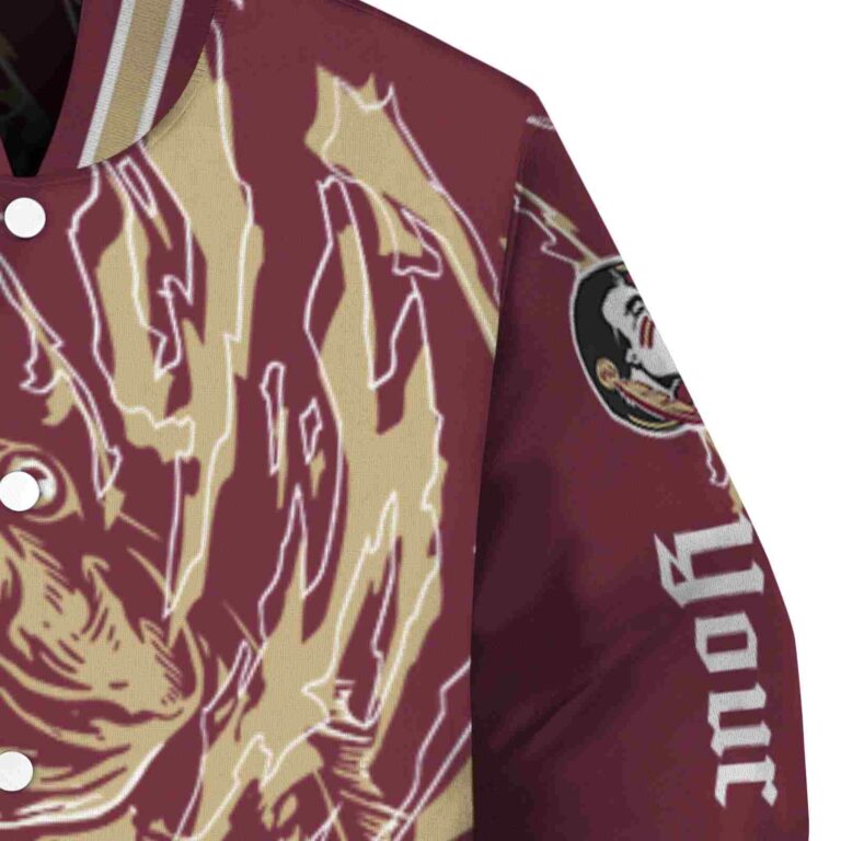 customized florida state seminoles fishing passion garnet white jacket premium grade