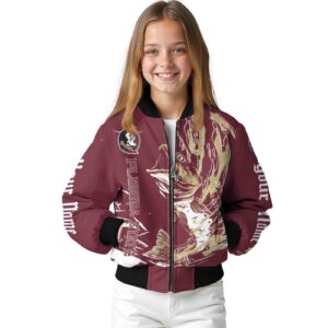 customized florida state seminoles fishing passion garnet white jacket top rated
