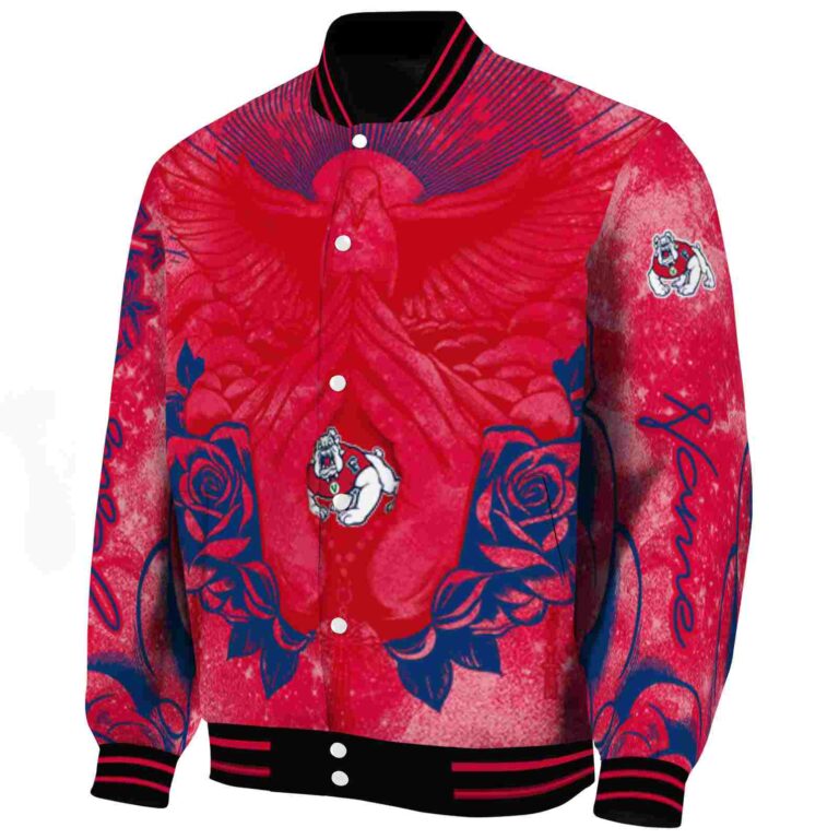 customized fresno state bulldogs praying hands red jacket best selling