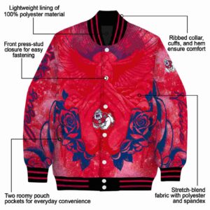 customized fresno state bulldogs praying hands red jacket new arrival