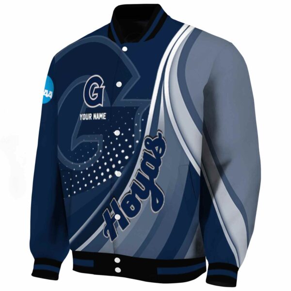 customized georgetown hoyas wave patterns blue jacket best selling