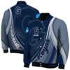 customized georgetown hoyas wave patterns blue jacket fashion forward