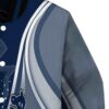 customized georgetown hoyas wave patterns blue jacket premium grade