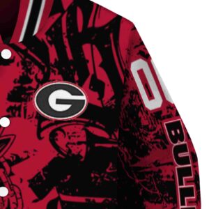 customized georgia bulldogs fishing art red jacket premium grade