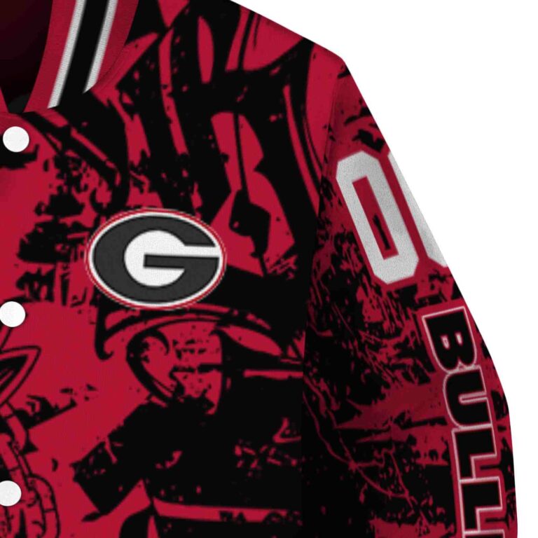customized georgia bulldogs fishing art red jacket premium grade
