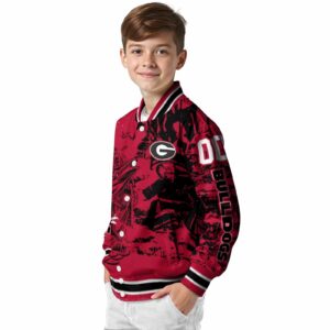 customized georgia bulldogs fishing art red jacket trendy
