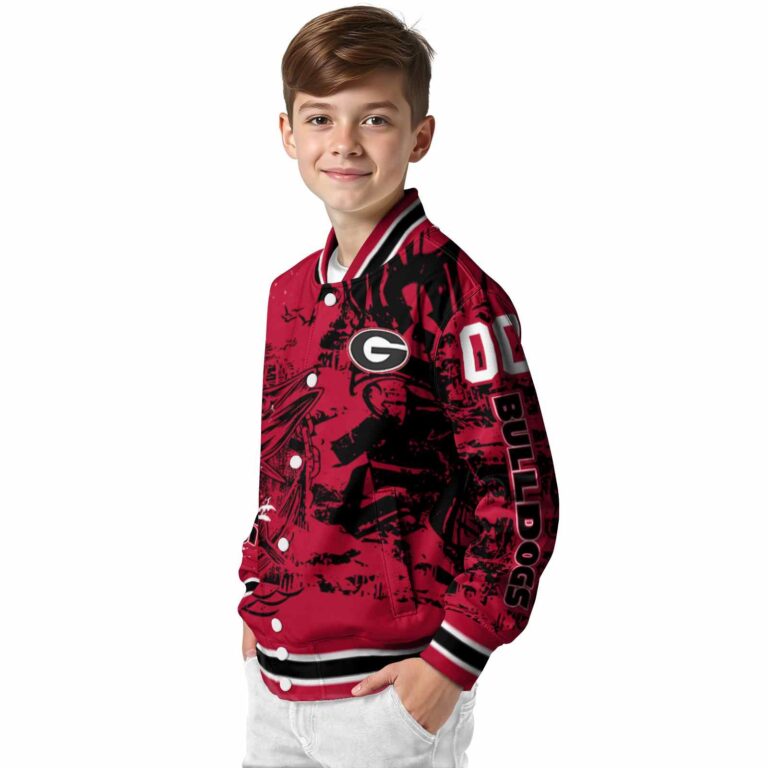customized georgia bulldogs fishing art red jacket trendy