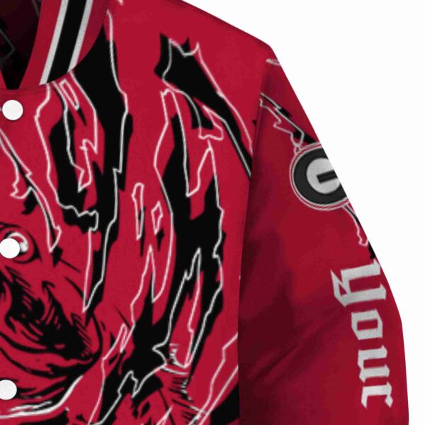 customized georgia bulldogs fishing passion red white jacket premium grade