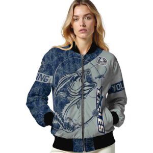 customized georgia southern eagles fishing rod grey jacket latest model