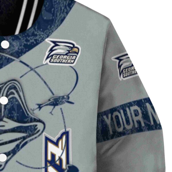 customized georgia southern eagles fishing rod grey jacket premium grade