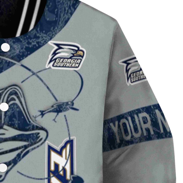 customized georgia southern eagles fishing rod grey jacket premium grade