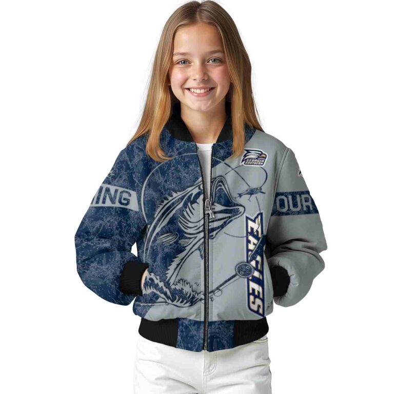 customized georgia southern eagles fishing rod grey jacket top rated