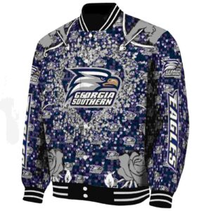 customized georgia southern eagles heart explosion blue jacket best selling