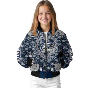 customized georgia southern eagles heart explosion blue jacket top rated