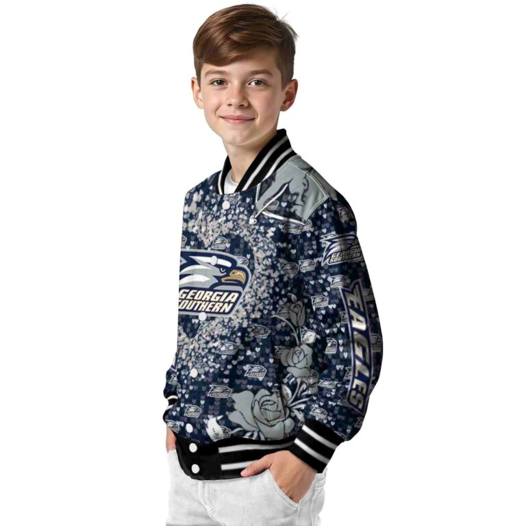 customized georgia southern eagles heart explosion blue jacket trendy