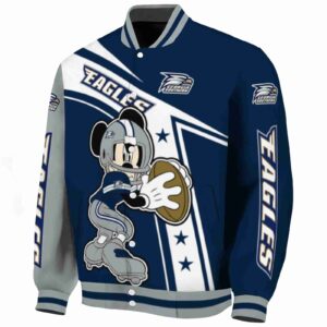 customized georgia southern eagles mickey football blue white jacket best selling
