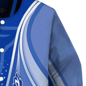 customized georgia state panthers wave patterns blue jacket premium grade