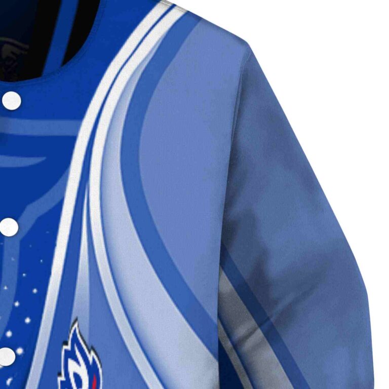 customized georgia state panthers wave patterns blue jacket premium grade