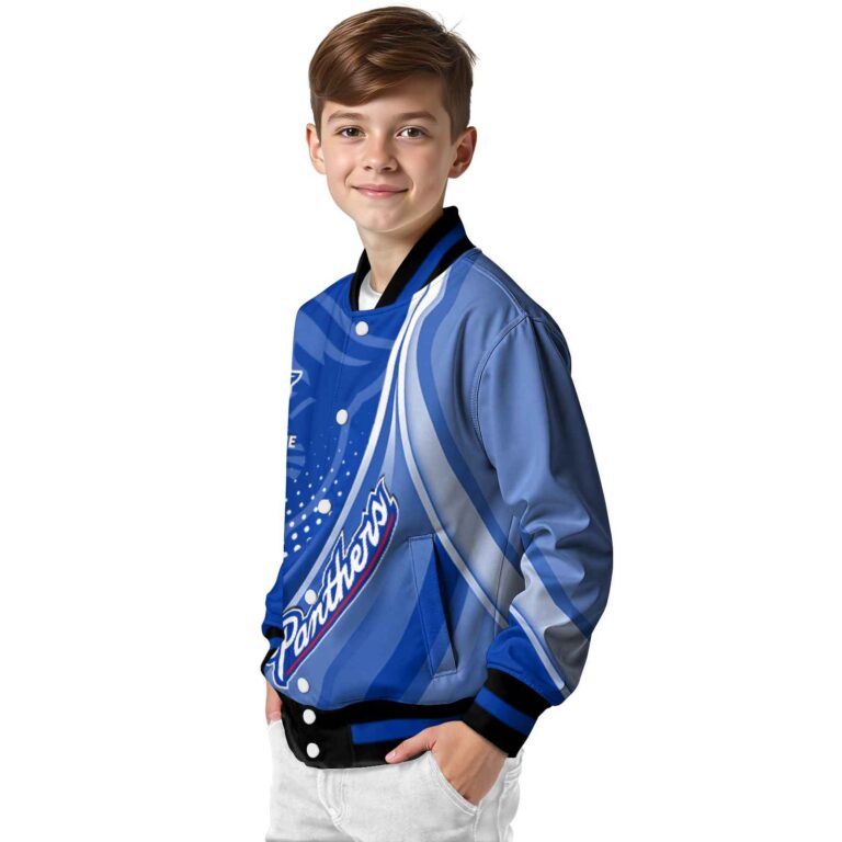 customized georgia state panthers wave patterns blue jacket trendy