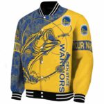 customized golden state warriors fishing rod yellow jacket best selling