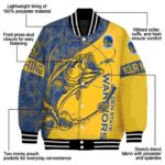customized golden state warriors fishing rod yellow jacket best selling