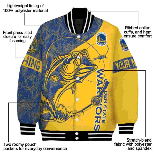 customized golden state warriors fishing rod yellow jacket new arrival