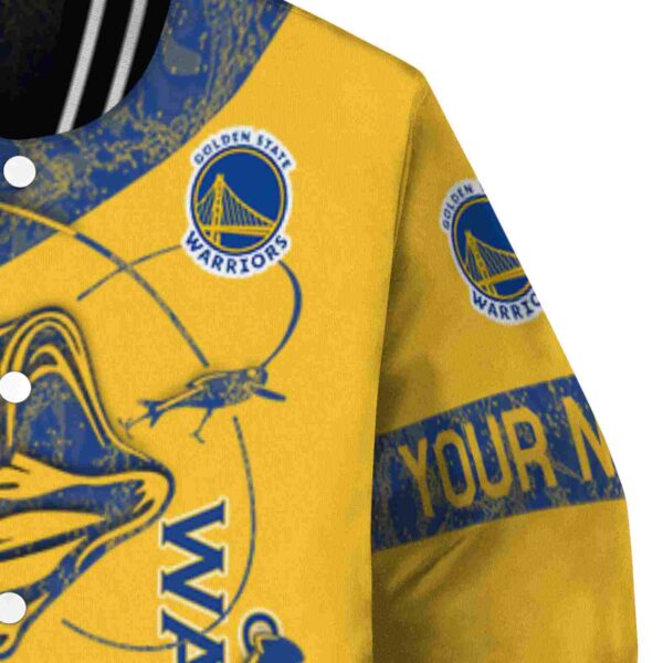 customized golden state warriors fishing rod yellow jacket premium grade