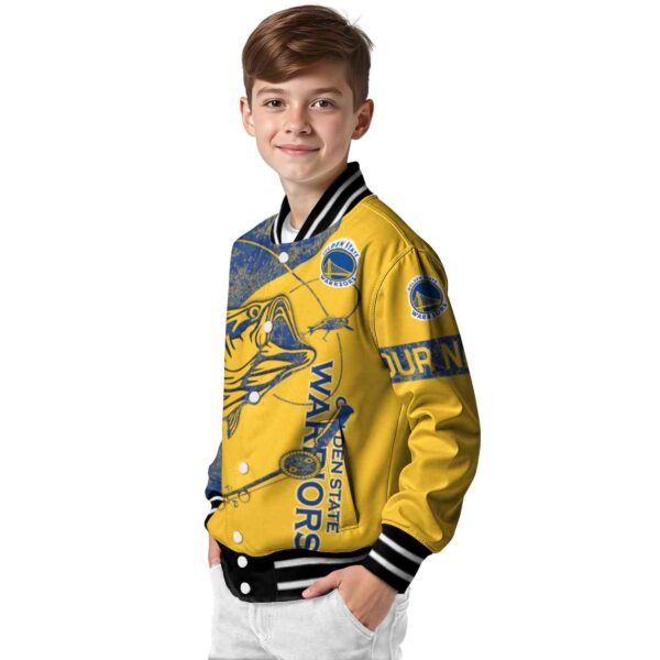 customized golden state warriors fishing rod yellow jacket trendy