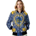 customized golden state warriors heart explosion blue jacket best selling