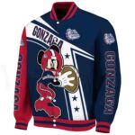 customized gonzaga bulldogs mickey football blue white jacket best selling