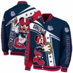 customized gonzaga bulldogs mickey football blue white jacket best selling
