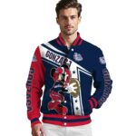 customized gonzaga bulldogs mickey football blue white jacket best selling