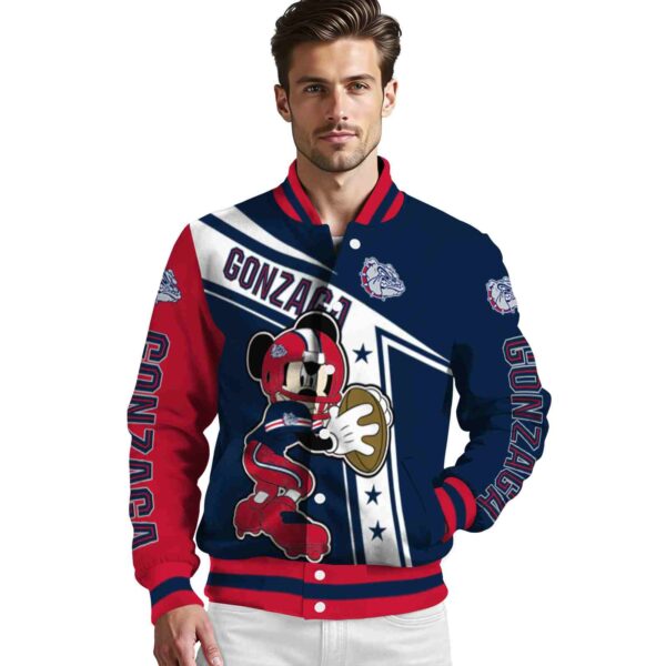 customized gonzaga bulldogs mickey football blue white jacket high quality