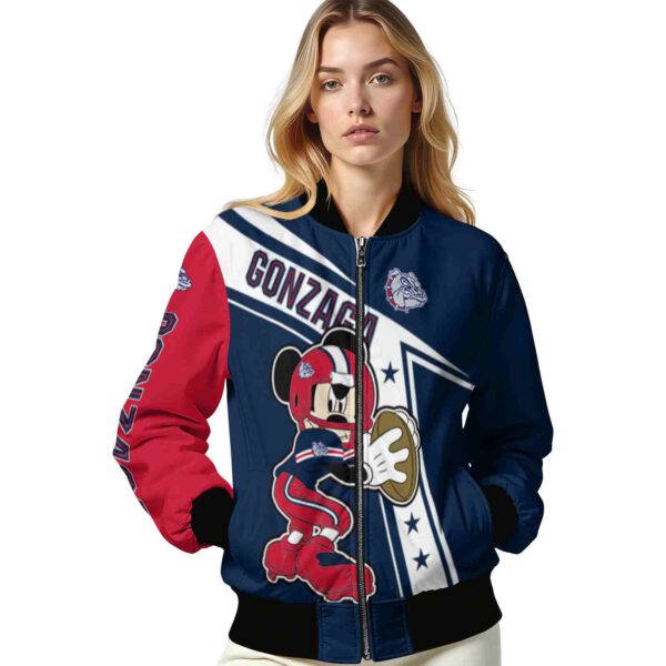 customized gonzaga bulldogs mickey football blue white jacket latest model