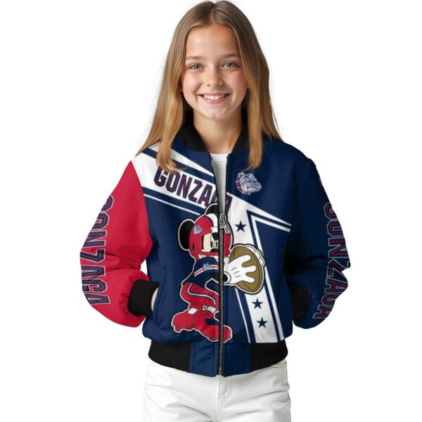 customized gonzaga bulldogs mickey football blue white jacket top rated