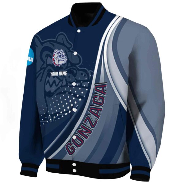 customized gonzaga bulldogs wave patterns blue jacket best selling